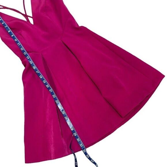 TOPSHOP magenta pink strappy fit and flare formal dress SIZE 2 - Picture 9 of 9